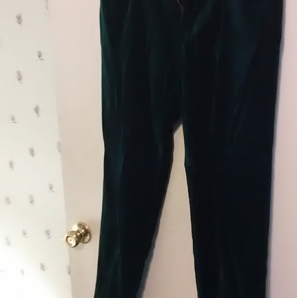 Hunter green velvet vest with matching pants. - Picture 1 of 3